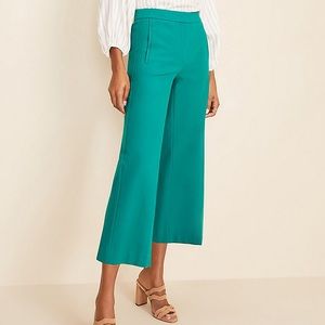 Ann Taylor Marina Wide Leg Cropped Pant - Teal/Jade Green, Size 2